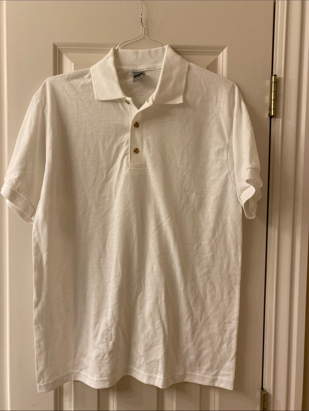 Gildan White Short Sleeve Polo Shirt
